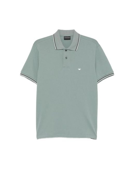 Emporio Armani Green Polo Shirts for men