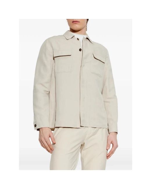 Eleventy White Light Jackets for men