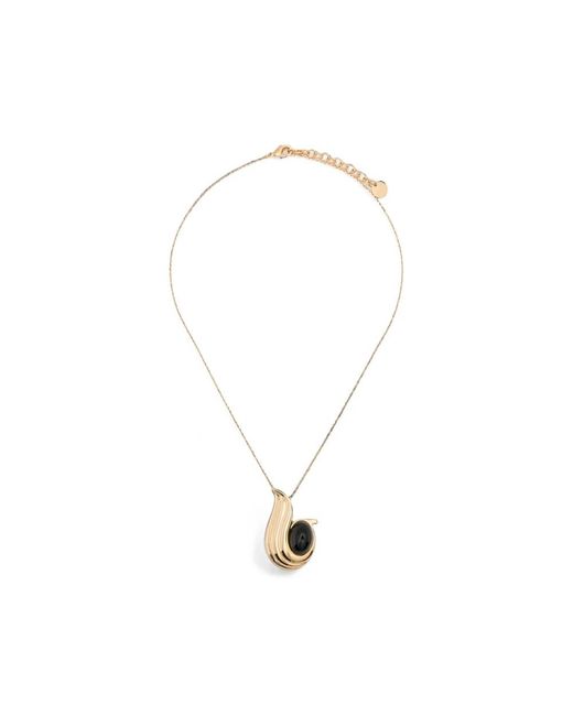 Ferragamo Metallic Abstract-Pendant Necklace