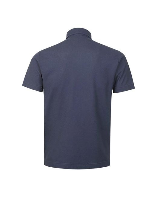 Zanone Blue Polo Shirts for men