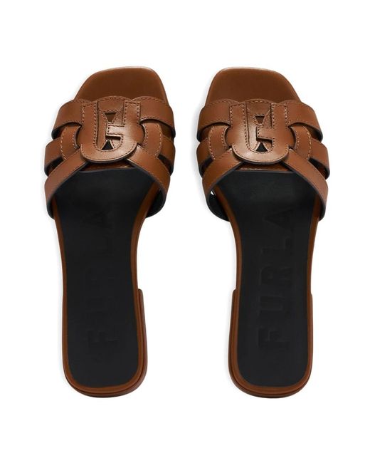 Furla Brown Sliders