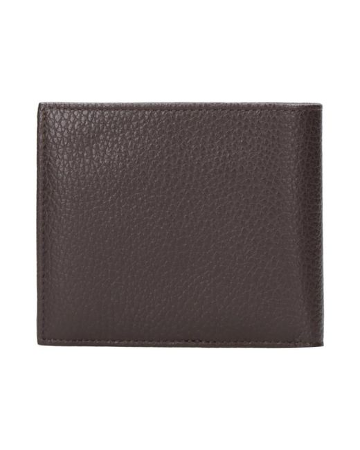 Orciani Accessoires ,Zwart ,Leer Gehamerde Leren Portemonnee Met Anti-Kloon Bescherming in het Brown voor heren