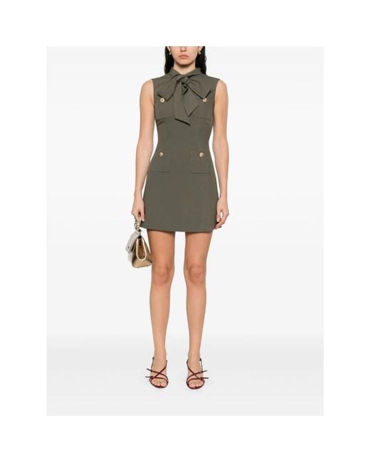 Self-Portrait Green Short Dresses