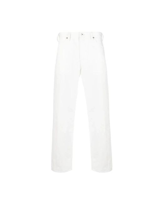 Jil Sander Jeans ,Wit ,Denim Straight Denim Jeans in het White voor heren