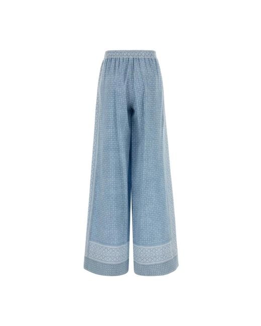 Ermanno Scervino Blue Wide Trousers