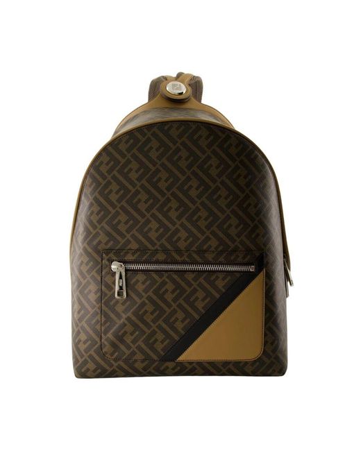 Fendi Diagonaler nagel rucksack in Green für Herren