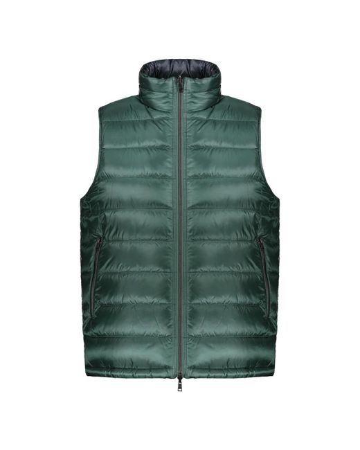 Herno Omkeerbare Donsvest Met Tweewegrits in het Green voor heren