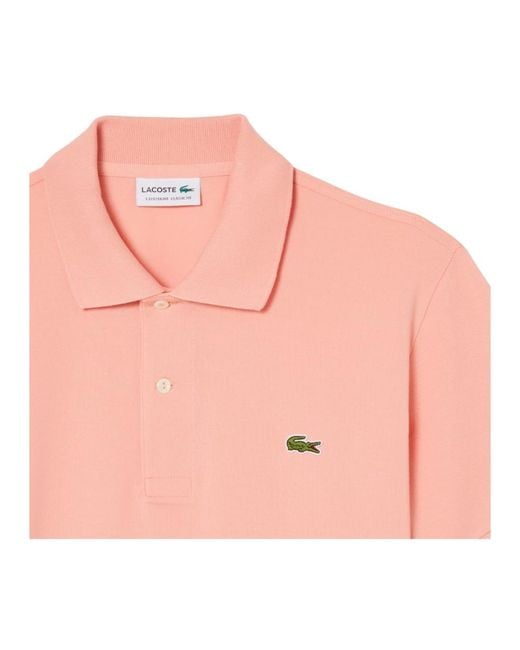 Lacoste Pink Polo Shirts for men