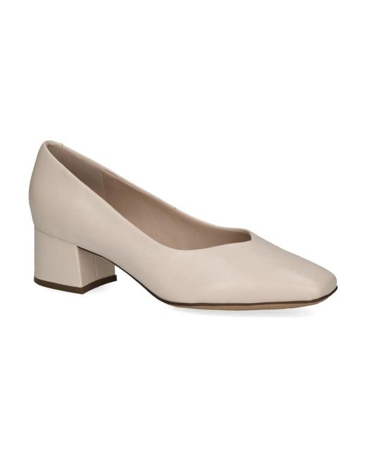 Caprice White Pumps