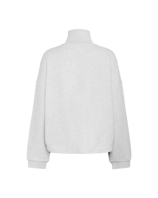 Gestuz Hoodies & Sweatvesten ,Grijs ,Zip-Throughs in het White