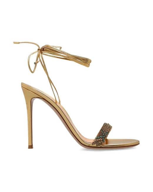 Gianvito Rossi Metallic High Heel Sandals