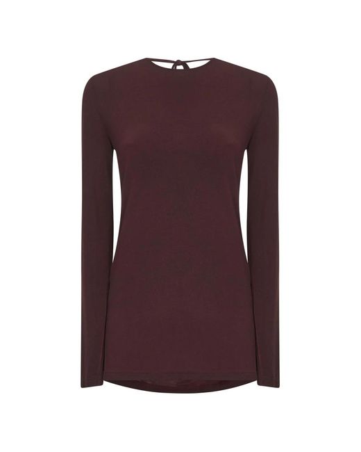 Uma Wang Shirt Met Gedrapeerde Col, Donkerrood in het Purple