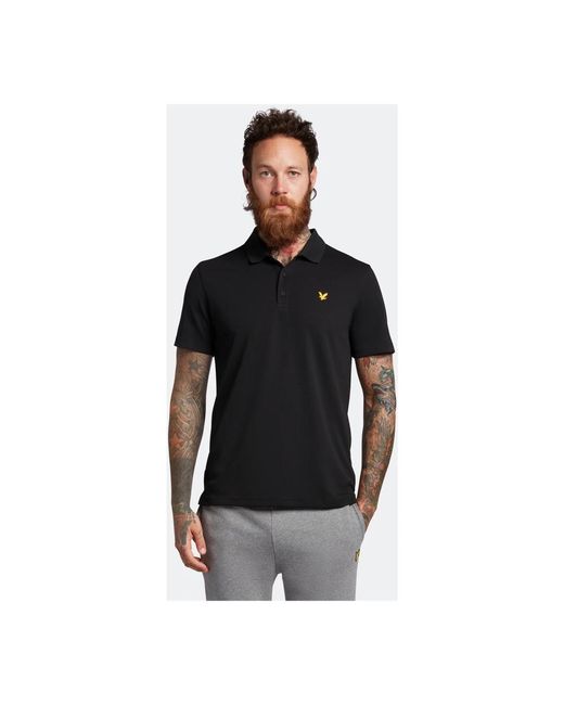 Lyle & Scott Golf tech polo shirt in Black für Herren
