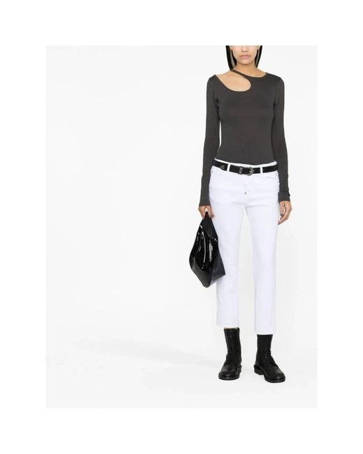DSquared² Cropped Jeans in het White