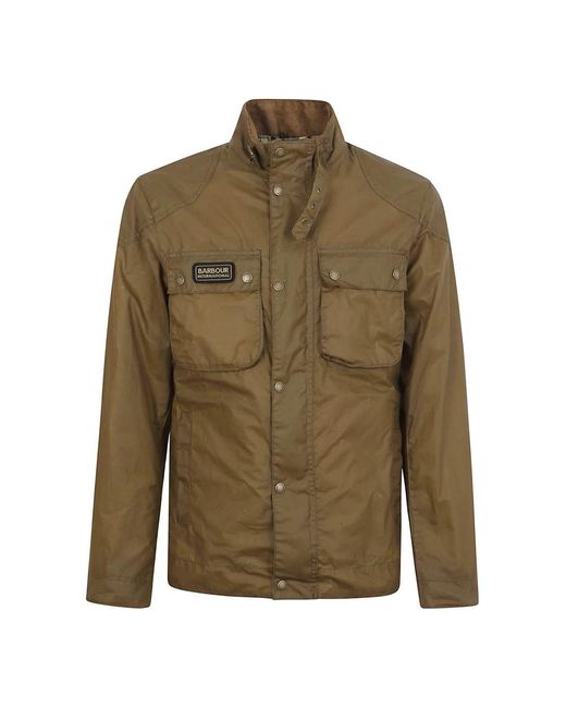 Barbour Waxed Cotton Jacket in het Green voor heren