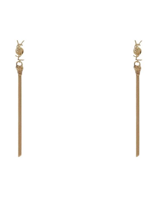Saint Laurent White Earrings