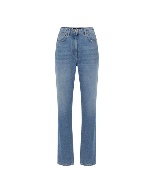 Elisabetta Franchi Blue Straight Jeans