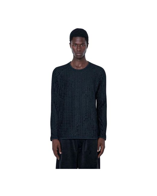 Y-3 Blue Long Sleeve T-Shirts for men