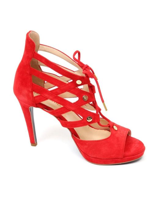 Trussardi Red High Heel Sandals