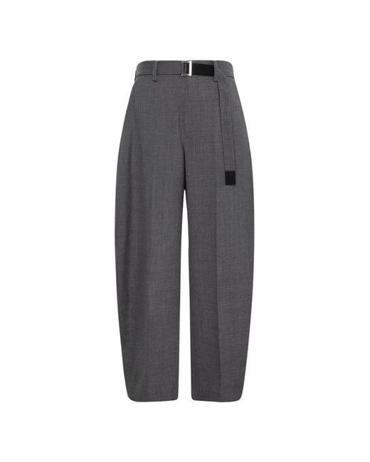 Sacai Gray Wide Trousers