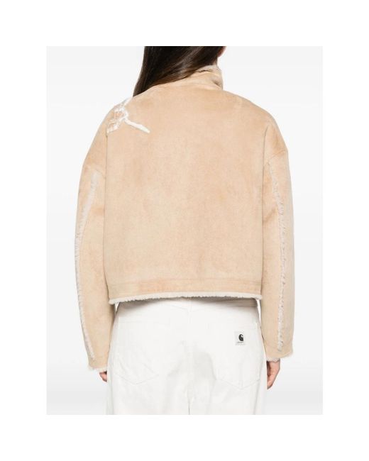 Ermanno Scervino Natural Faux Fur & Shearling Jackets