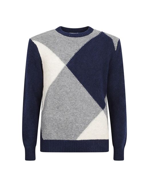Ballantyne Blue Round-Neck Knitwear for men