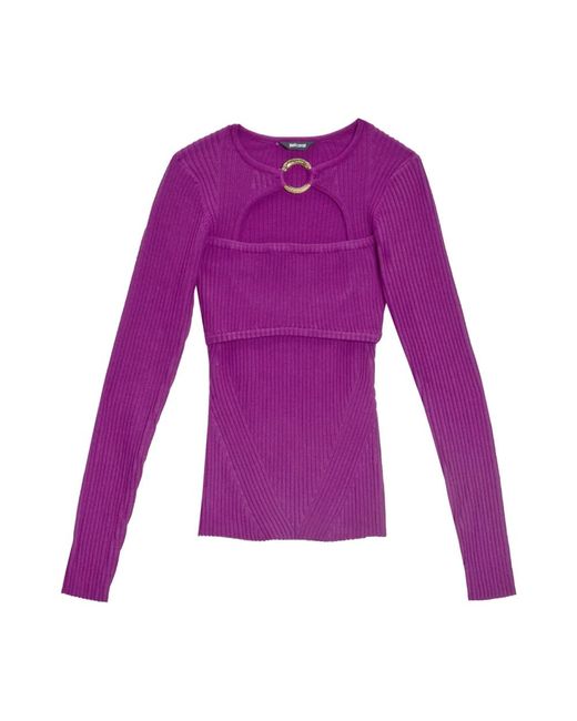 Just Cavalli Purple Blouses