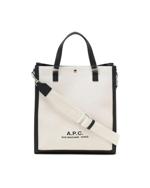 A.P.C. White Tote Bags