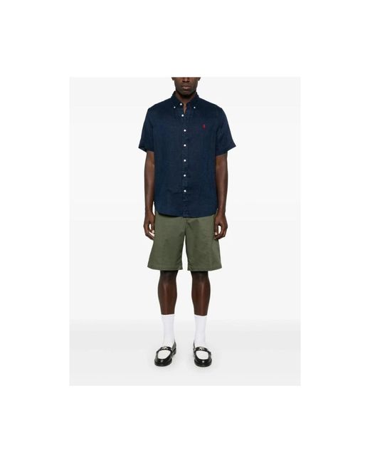 Ralph Lauren Blue Short Sleeve Shirts for men