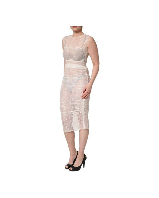 Dolce & Gabbana Pink Midi Dresses