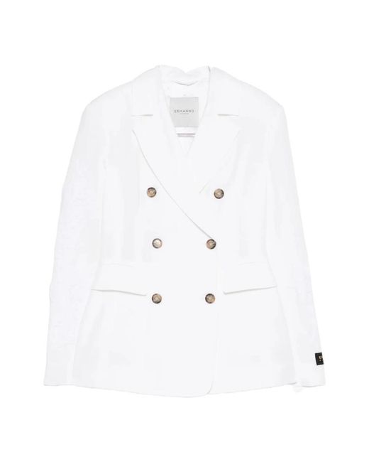 Ermanno Scervino Mf010 Giacca in het White