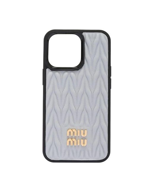 Miu Miu Phone Accessories in Black | Lyst
