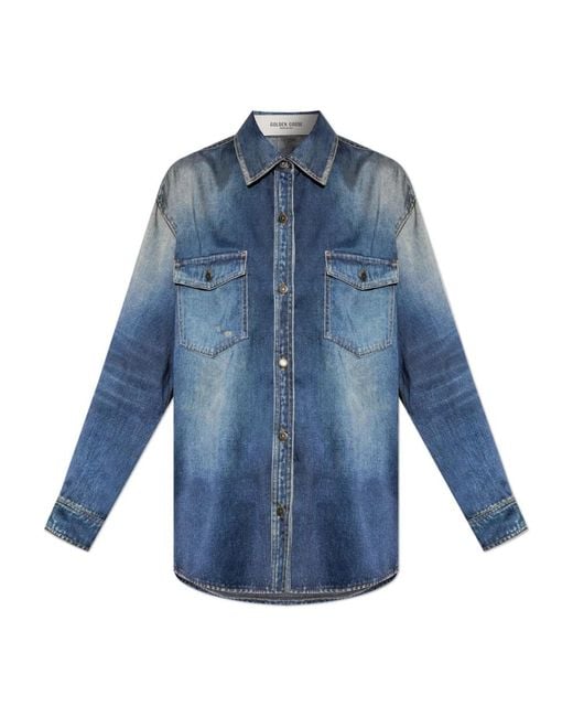 Golden Goose Deluxe Brand Blue Denim Shirts