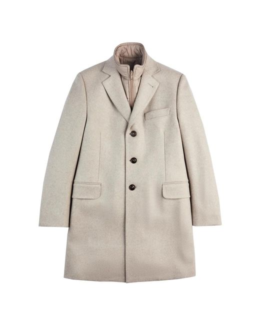 Fay Doppelreihiger Mantel in Natural für Herren