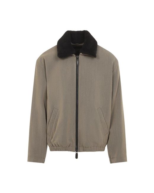 Giorgio Armani Brown Bomber Jackets for men