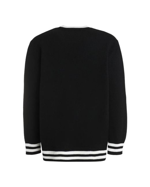 McQueen Black Round-Neck Knitwear for men