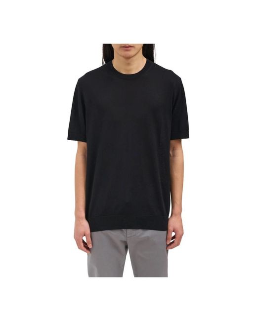 Paolo Pecora Black Round-Neck Knitwear for men