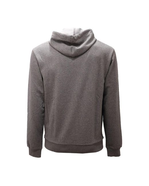 Armani Hoodies & Sweatvesten ,Grijs ,Full Zip Grijs Melange Sweatshirt in het Gray voor heren