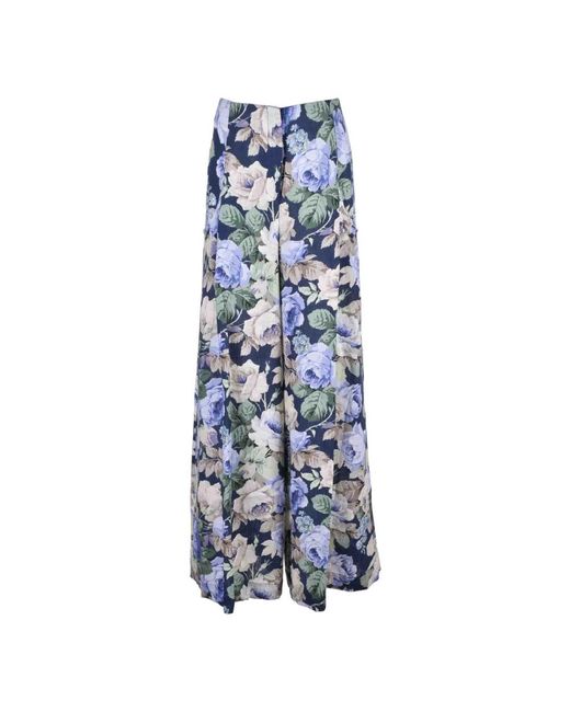 Wide Trousers di Erika Cavallini Semi Couture in Blue