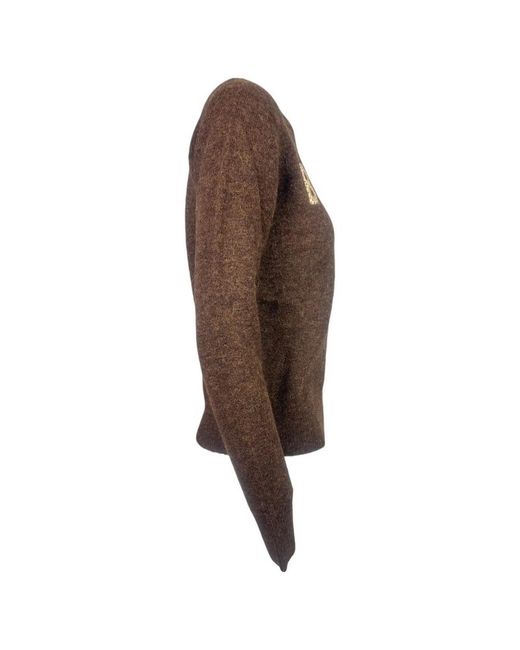 Mc2 Saint Barth Brown Round-Neck Knitwear