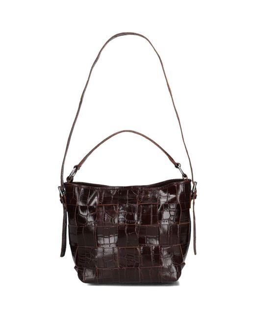 Nunoo Brown Braune Leder Umhängetasche Small Chiara Texas