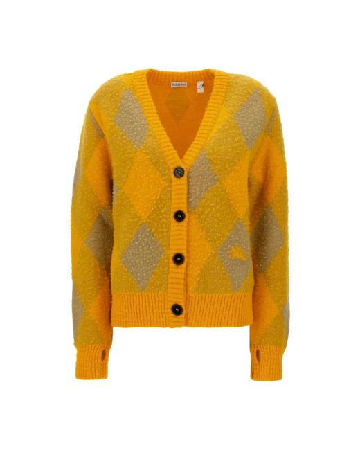 Cardigans di Burberry in Yellow