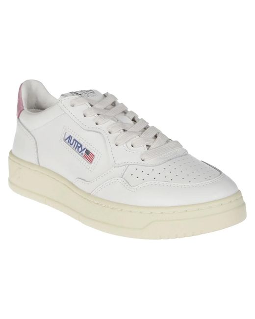 Autry White Niedrige Medalist Damen Sneakers