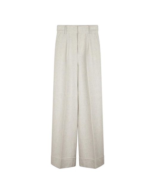 Alberta Ferretti Gray Wide Trousers