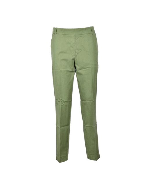 Pantalones Casuales De Mezcla De Tencel Y Algodón, Mujer, Talla Kiltie de color Green
