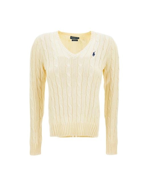 Polo Ralph Lauren Natural V-Neck Knitwear