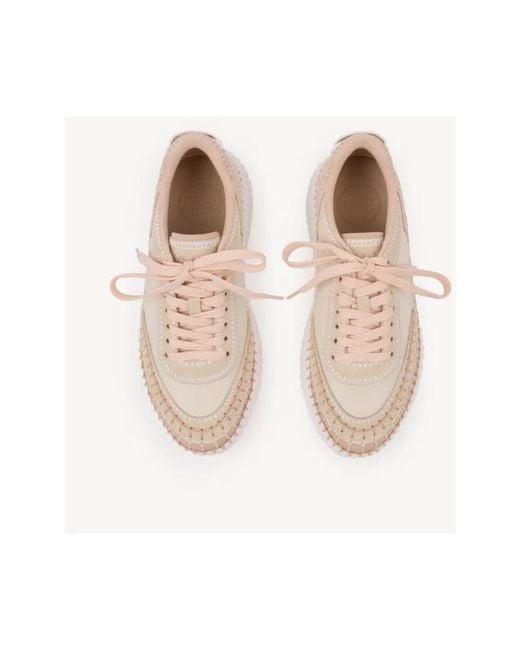 Chloé Pink Nama Sneaker