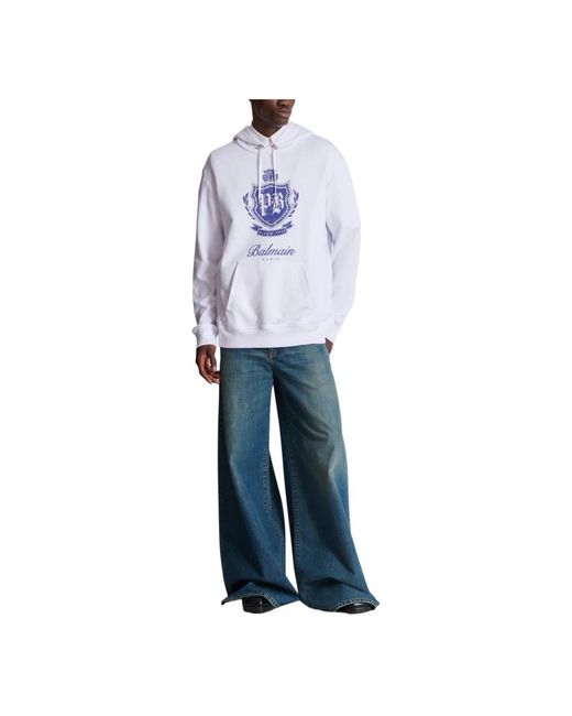 Hoodies Balmain de hombre de color Blue