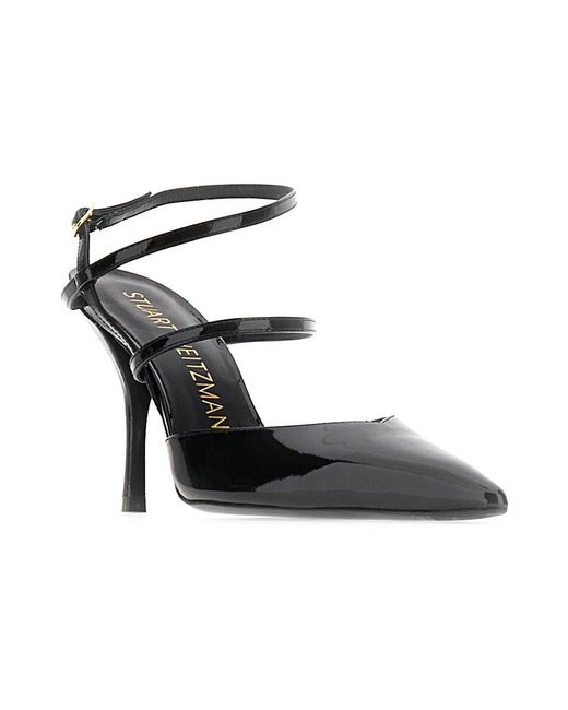Stuart Weitzman Black Strapeze 100 Pump