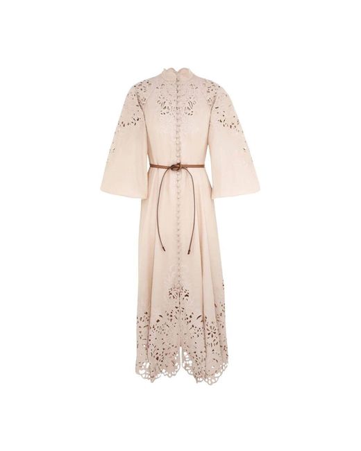 Zimmermann Natural Besticktes billow kleid